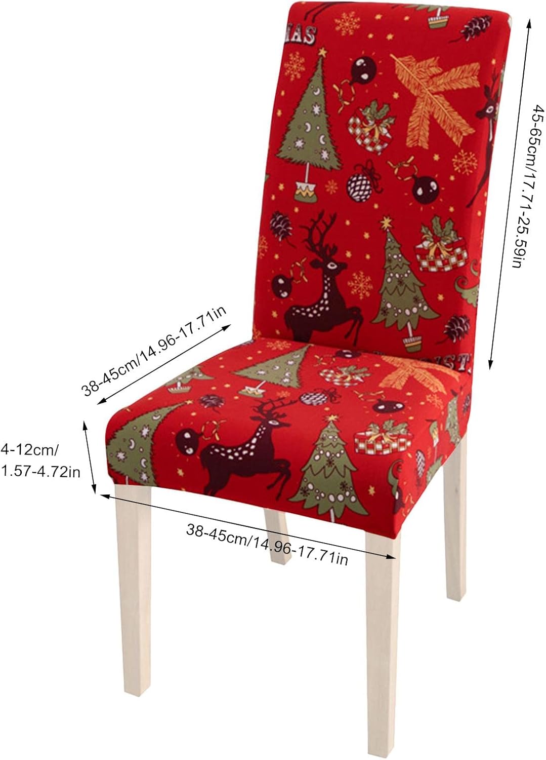 Set de 4 Forros Navideños elásticos para Sillas - 😍🎄PRODUCTO EN TENDENCIA 50% DE DESCUENTO.