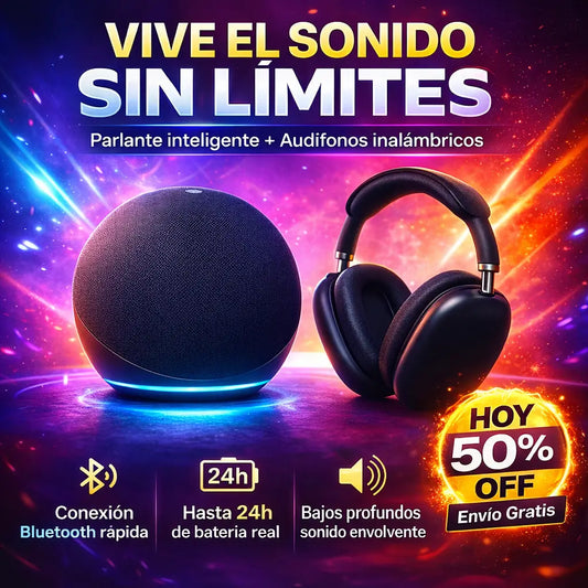 Parlate tipo Alexa +  DIADEMAS P9 GRATIS | Disfruta tu música favorita en cualquier lugar.