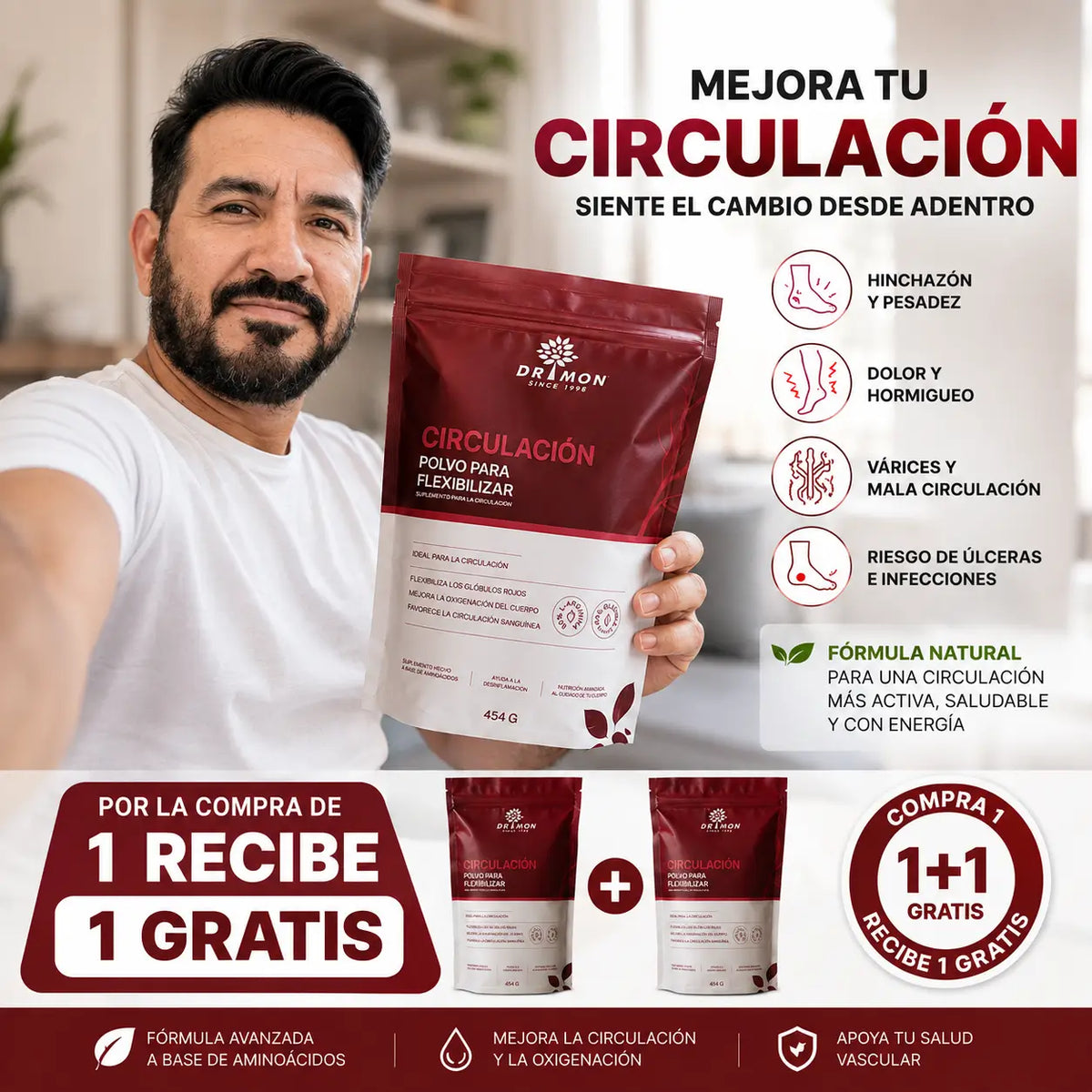 ¿Sufres de mala circulación? Este suplemento natural te puede ayudar.