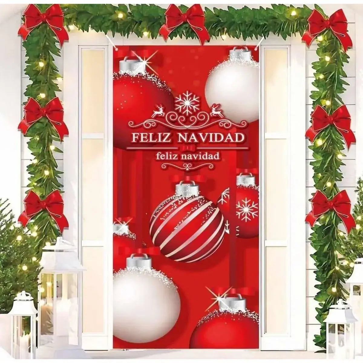 FORRO NAVIDEÑO PARA PUERTA EDICIÓN PREMIUM® – Ajuste Perfecto 2 m x 85 cm.