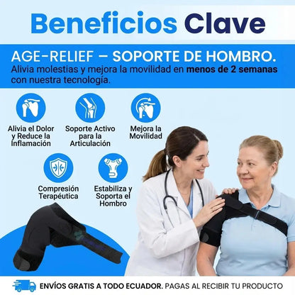 TERMOFLEX™ Hombrera Térmica Con Cable USB | Alivio del dolor Sin Cirugía.