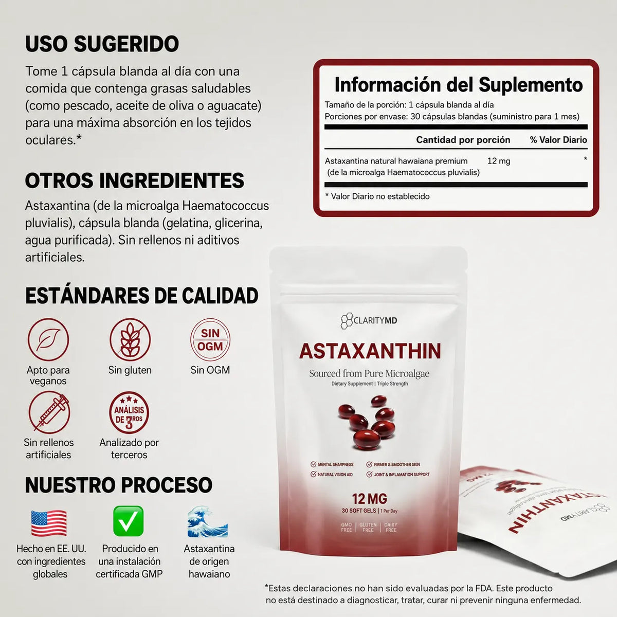 Astaxantina Natural 12mg — Si tu médico te dijo que hay que monitorear tus riñones, esto es lo que puedes empezar a hacer hoy.