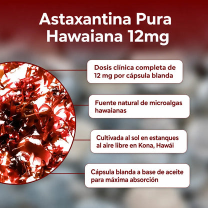 Astaxantina Natural 12mg — Si tu médico te dijo que hay que monitorear tus riñones, esto es lo que puedes empezar a hacer hoy.