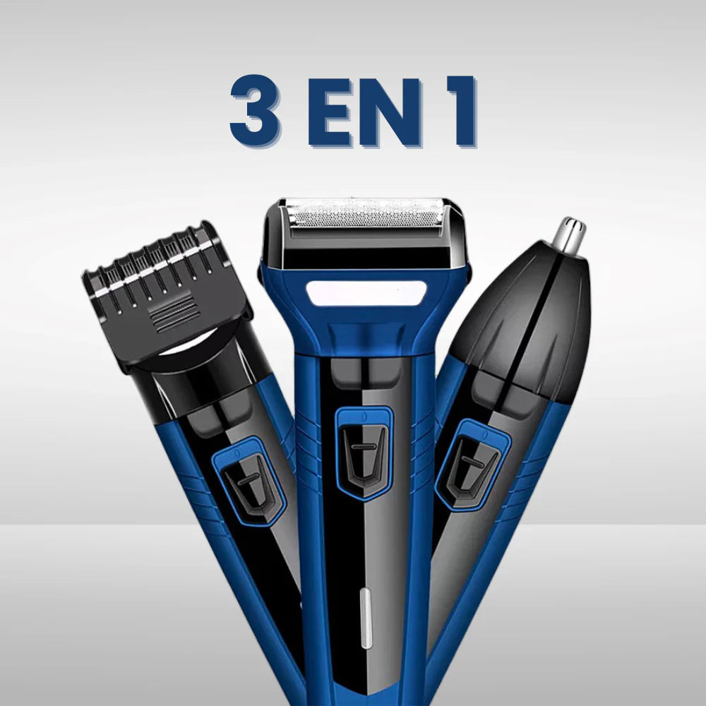 BarberMax™ Afeitadora 3 en 1: Precisión total para barba, cabello, nariz y pecho.