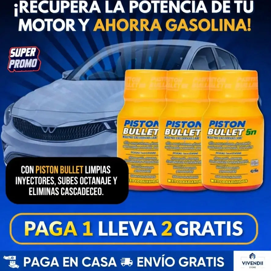 Piston Bullet 60ML™  Limpia tu motor (Paga 1 recibe 2 gratis)
