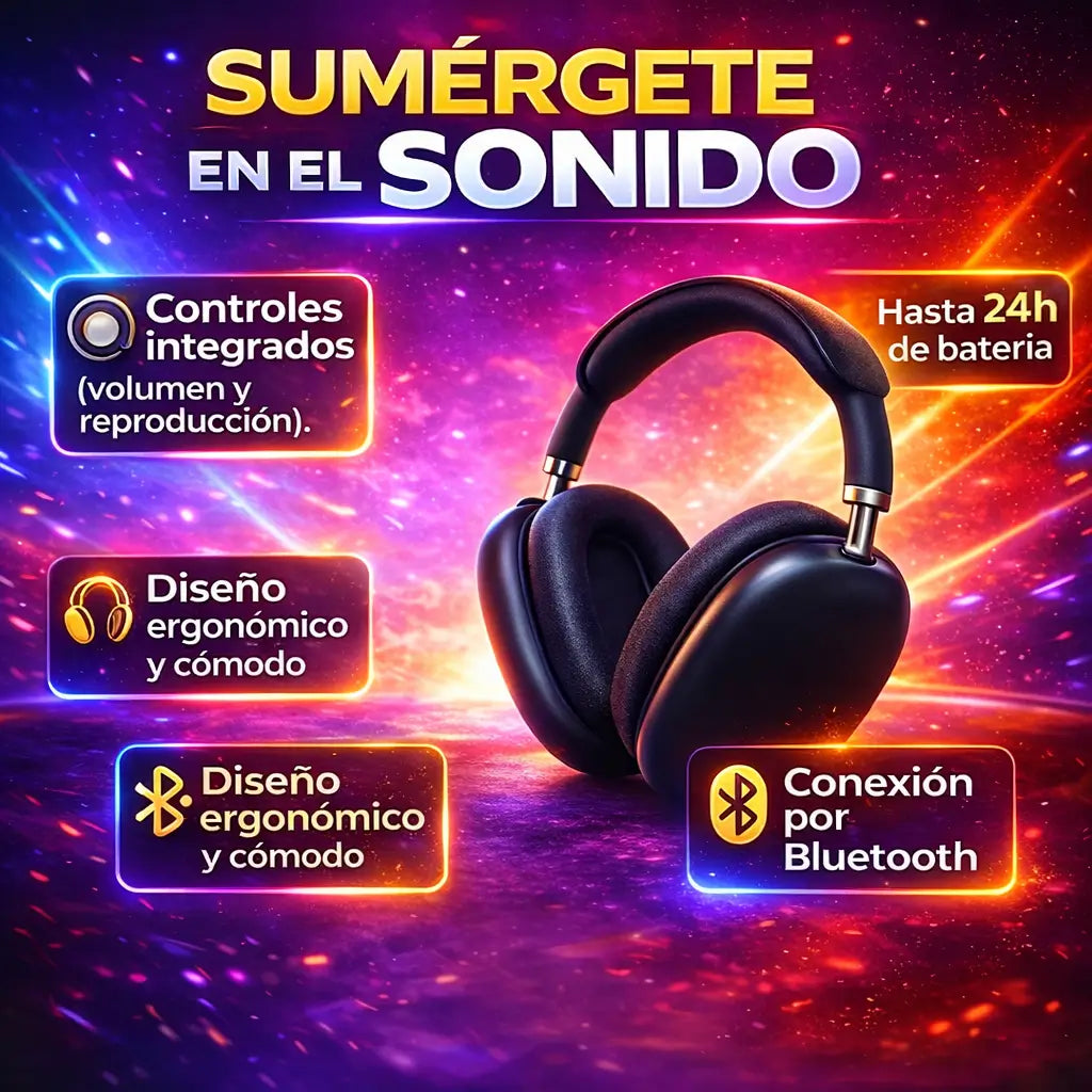 Parlate tipo Alexa +  DIADEMAS P9 GRATIS | Disfruta tu música favorita en cualquier lugar.