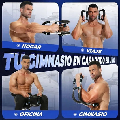 GymFlex Pro™ - Equipo de Gimnasio Portatil fortalece brazos, pecho y define los músculos.