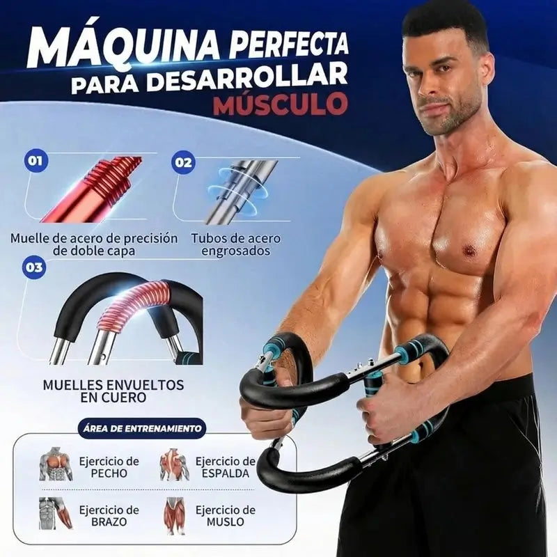 GymFlex Pro™ - Equipo de Gimnasio Portatil fortalece brazos, pecho y define los músculos.
