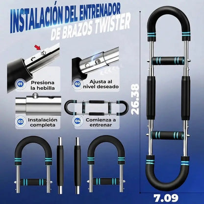 GymFlex Pro™ - Equipo de Gimnasio Portatil fortalece brazos, pecho y define los músculos.