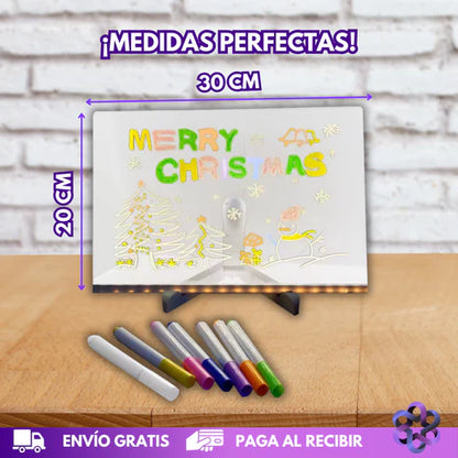 ShineBoard™ Pizarra Acrílica con Luz LED 30x20cm