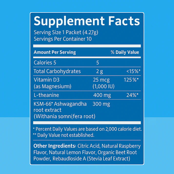 Supercalm® – Fórmula Natural Anti-Estrés sin Azúcar – Reduce el Cortisol y Promueve la Calma