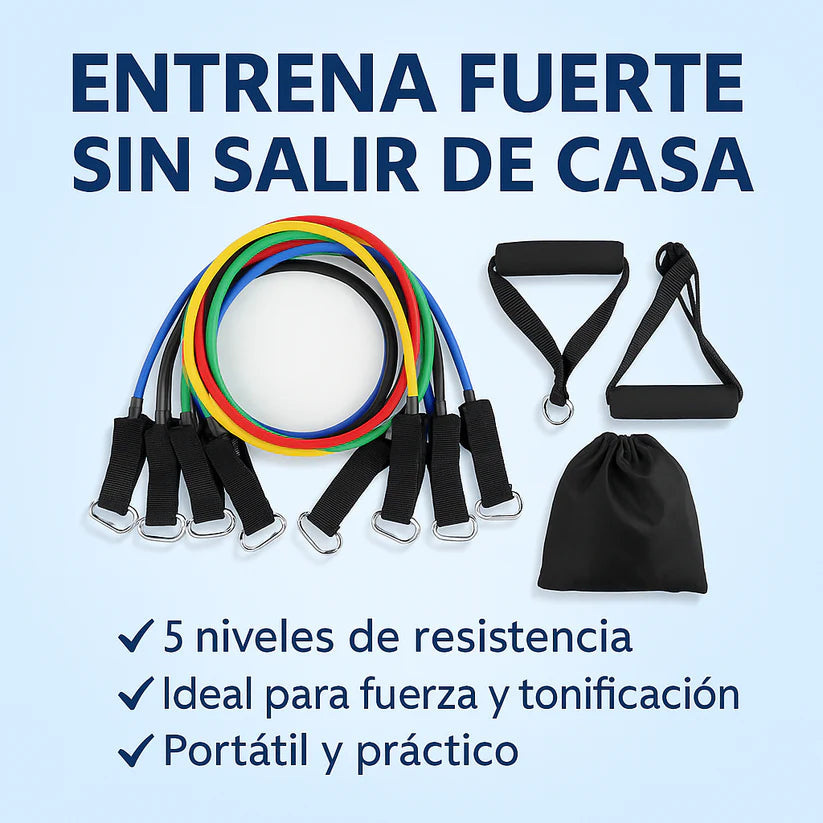 Veick®  Kit de de 11 piezas Entrena y tonifica en casa sin pagar mensualidades de gym.