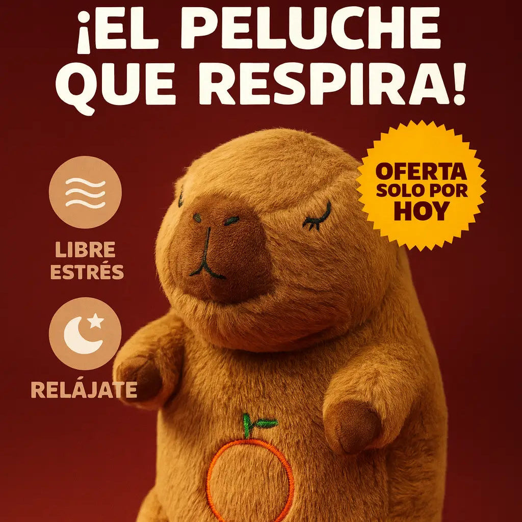 Peluche Capibara Respira Y Tranquiliza con Sonido Musical