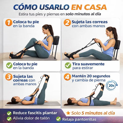Step™ Banda de Estiramiento, Alivia el dolor de fascitis plantar y talón sin filtraciones ni cirugías.