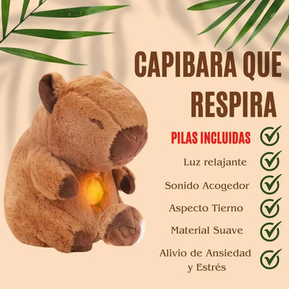 Peluche Capibara Respira Y Tranquiliza con Sonido Musical