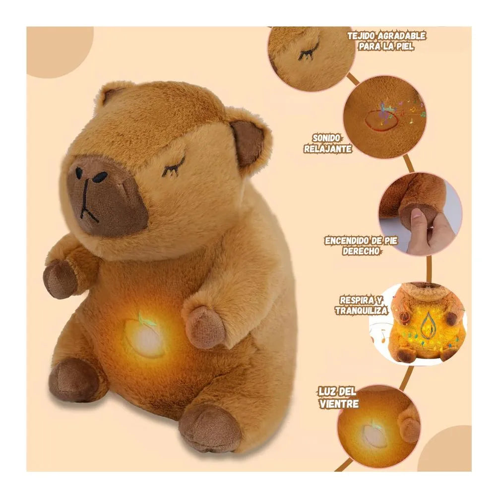 Peluche Capibara Respira Y Tranquiliza con Sonido Musical