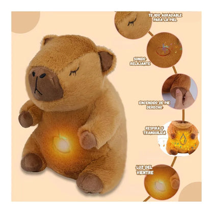 Peluche Capibara Respira Y Tranquiliza con Sonido Musical