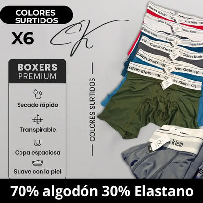 PACK 6 boxers Calidad Premium ® GRATIS 6 MEDIAS Promoción limitada.