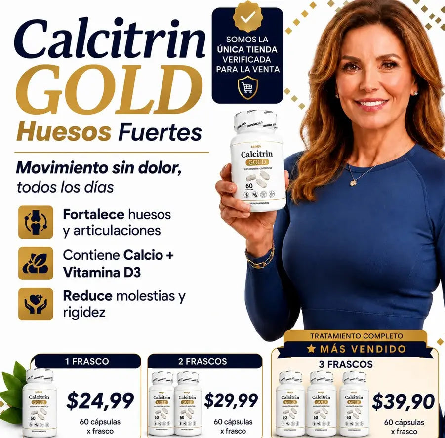 Calcitrin Gold Original ® alivia el dolor agudo en articulaciones, regenera tejidos y desinflama el nervio ciático.