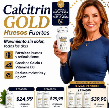Calcitrin Gold Original ® alivia el dolor agudo en articulaciones, regenera tejidos y desinflama el nervio ciático.