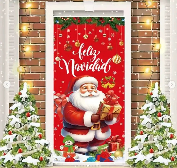 FORRO NAVIDEÑO PARA PUERTA EDICIÓN PREMIUM® – Ajuste Perfecto 2 m x 85 cm.