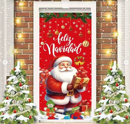 FORRO NAVIDEÑO PARA PUERTA EDICIÓN PREMIUM® – Ajuste Perfecto 2 m x 85 cm.