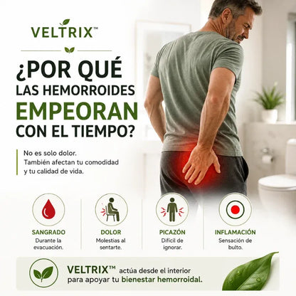Hem Hero - Tratamiento para hemorroides – Reduce la hinchazón, calma la picazón y la irritación – 100% natural – 42 cápsulas