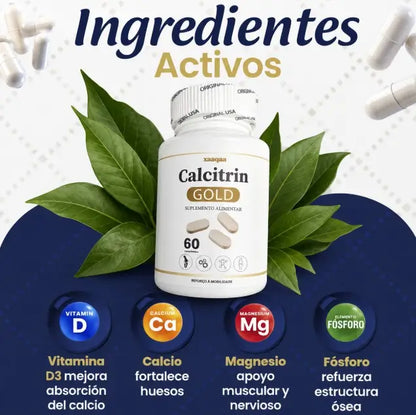 Calcitrin Gold Original ® alivia el dolor agudo en articulaciones, regenera tejidos y desinflama el nervio ciático.