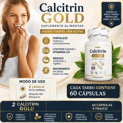 Calcitrin Gold Original ® alivia el dolor agudo en articulaciones, regenera tejidos y desinflama el nervio ciático.