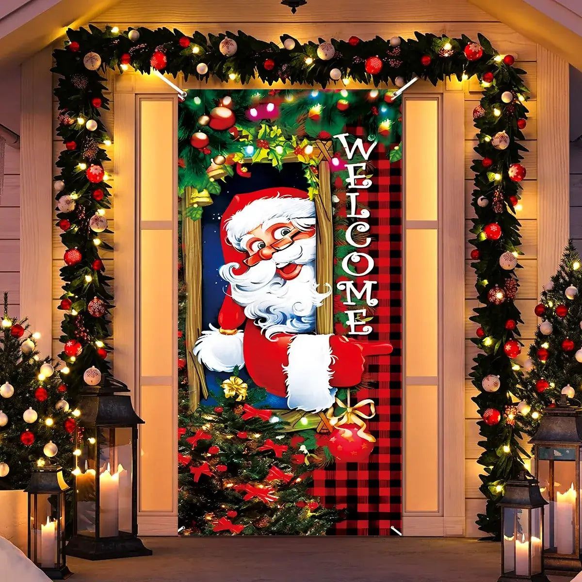FORRO NAVIDEÑO PARA PUERTA EDICIÓN PREMIUM® – Ajuste Perfecto 2 m x 85 cm.